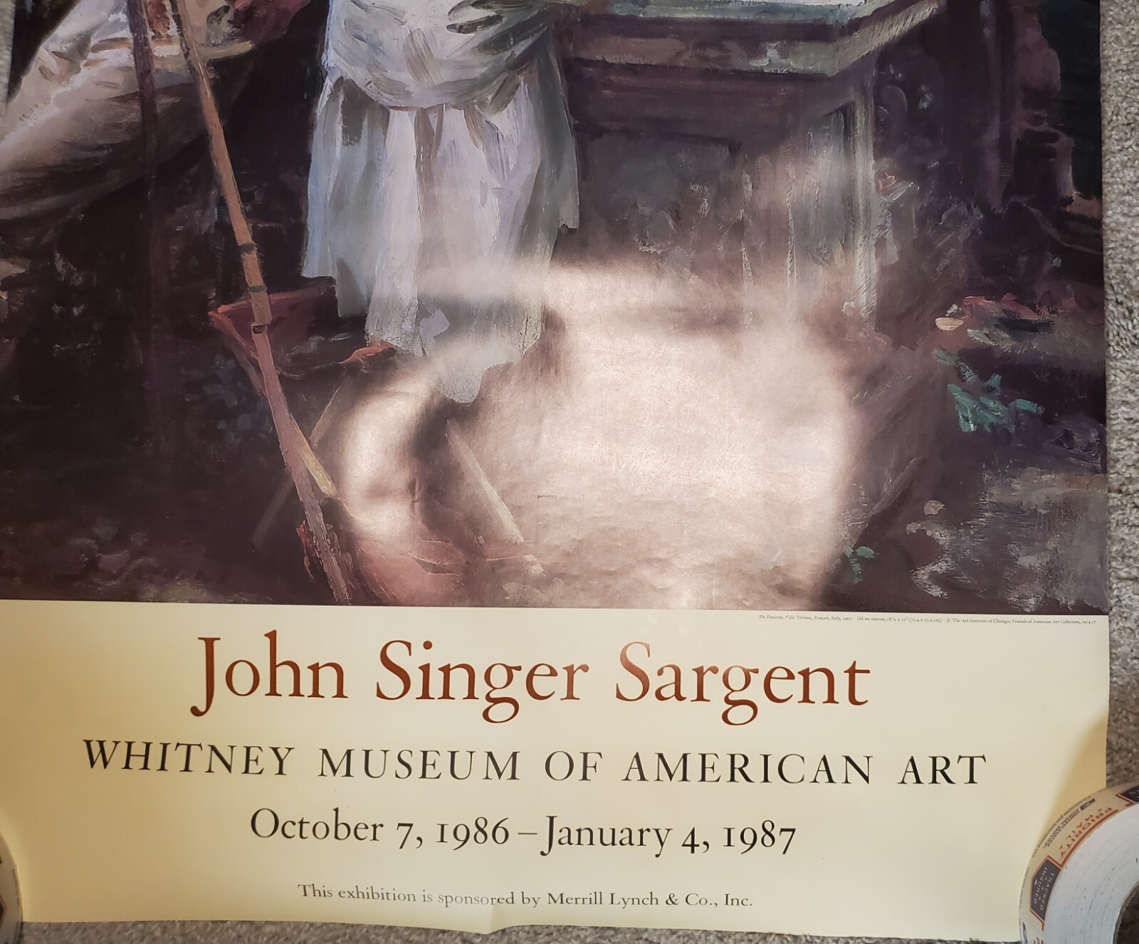 JOHN SINGER SARGENT: WHITNEY MUSEUM OF ART: 1986-1987: 38X24 POSTER: G - Picture 4 of 10