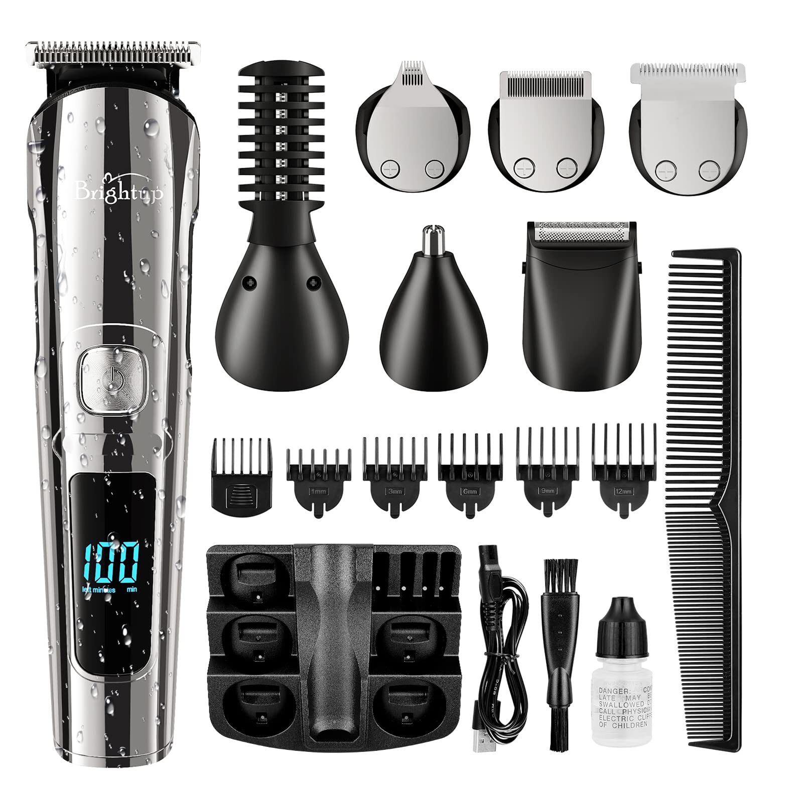 Beard Trimmer for Men - Electric Razor & Shaver Cordless Hair Clippers Trimme...