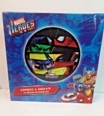 Marvel Heroes 16'' Spider-man Captain America Iron Man Disk Light Sign Comic 