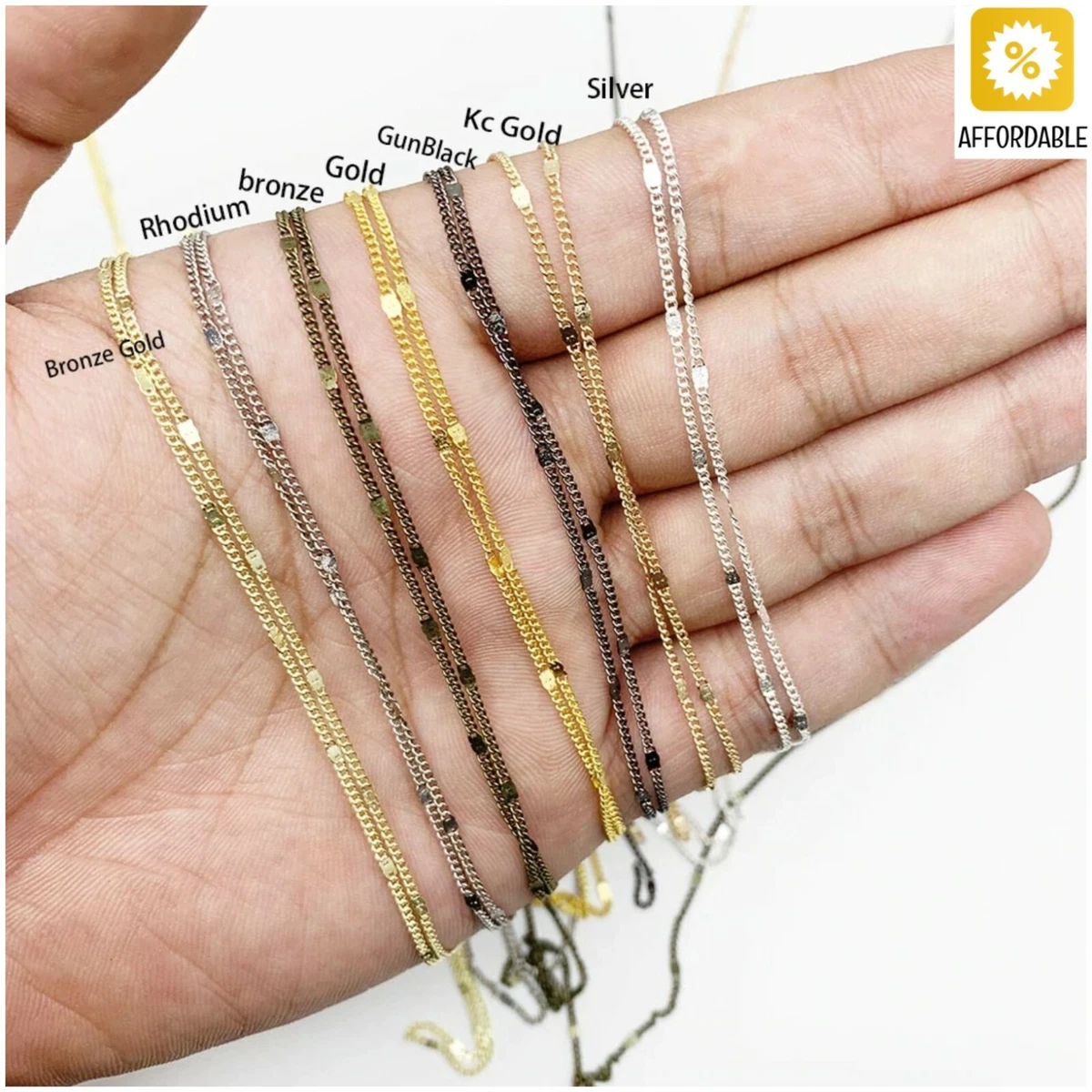 Necklace Chains Brass Bulk Link Chains For DIY Jewelry Making