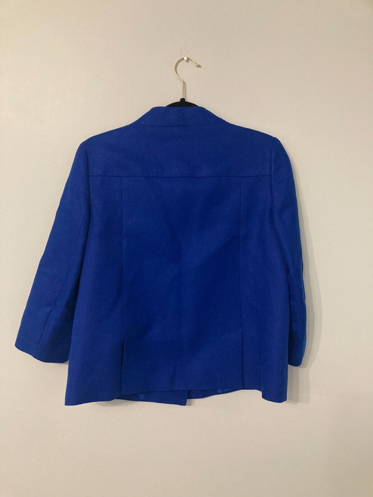 TALBOTS Jacket Size 8 Royal Blue LINEN Dressy Bus… - image 8