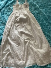 Black Tape maxi white eyelet dress nwt S vintage look smocked boho hippie Pretty