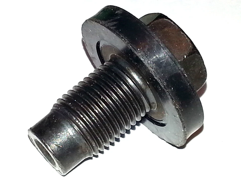 Perno y junta de tapón de drenaje de cambio de cárter de aceite del motor 1/2"-20 roscas para Chrysler B Foto 2 de 4