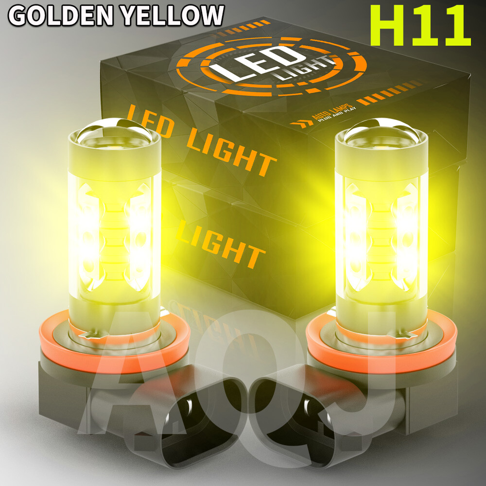 H11 H16 Yellow Led Fog Light Bulbs for Lexus CT ES IS RX GS 200