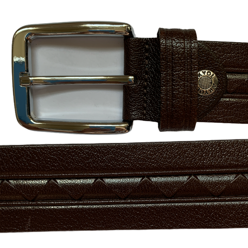 Vintage Akyol Leather Belt Mens Brown 