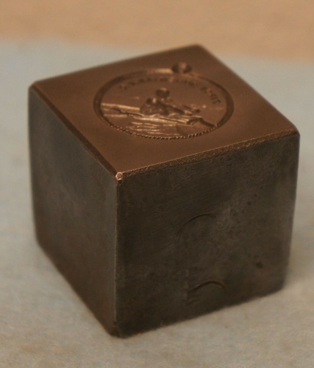 Vintage FIRST BOHEMIAN BOAT CLUB Medal STEEL STAMPING DIE Vintage FIRST BOHEMIAN BOAT CLUB Medal STEEL STAMPING DIE