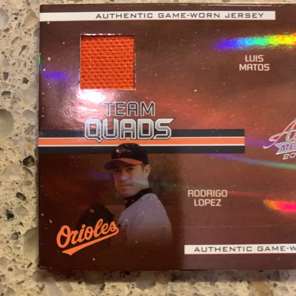 Brooks Robinson 👀 Matos Lopez Erik Bedard 2005 Absolute QUAD JERSEY BAT SP/100 Foto 4 de 4