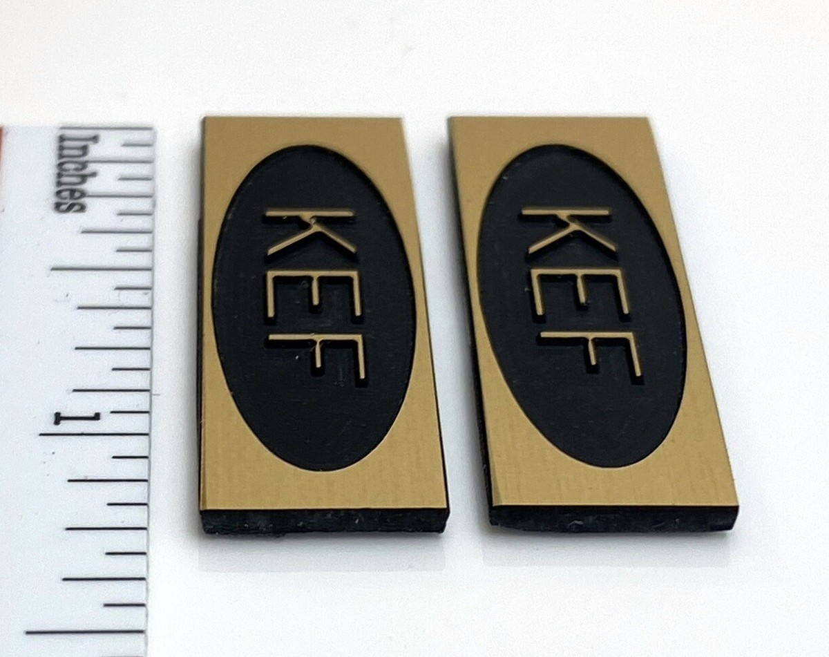 KEF Speaker Badge Custom Aluminum Pair