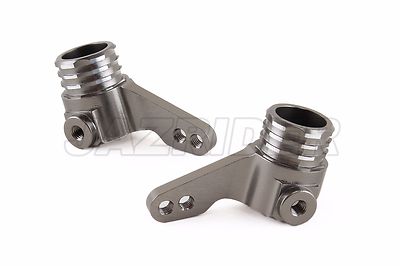 Jazrider Aluminum Front Knuckle Arms (Gun Metal) Set For Kyosho Optima RC Buggy