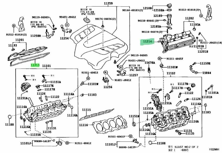 TOYOTA LEXUS GENUINE OEM  VALVE COVER GASKETS KITGS300 GS400 LS430 Soarer Tundra - Image 3 of 3