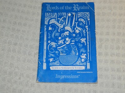 Lords of the Realm Technical Supplement & Tutorial Manual for PC