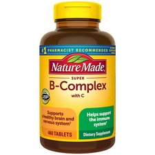 Nature Made Super B Complex with Vitamin C and Folic Acid Tablets 460 Count