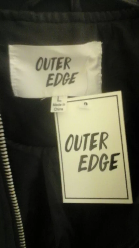 Outer Edge Jacket, Women's Size Large  Faux Leather Motorcycle Zippers,  NWT  - Image 4 of 4