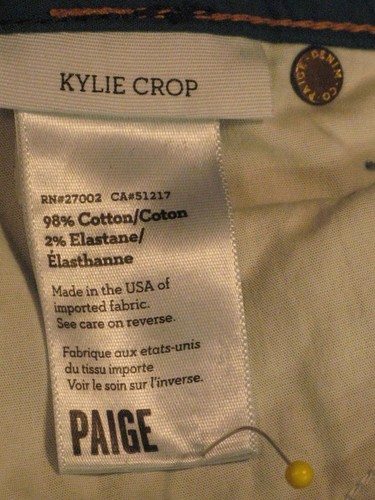 Paige Kylie Crop Skinny Ankle Jeans Women Size 26 Blue Distressed+Stretch L26 - Picture 7 of 9