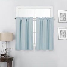 Twilight 2 Piece 100 Blackout Insulated Rod Pocket Window Curtain Tiers Set