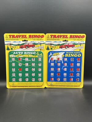 Vintage Regal Travel Find-A-Car Bingo Boards 2 Pack Lot Of 2 USA NOS New 1997