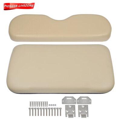 For EZGO Medalist TXT 1993-2013 Golf Cart Tan Front Seat Cushion with Hardware