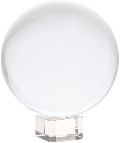 Sfera Di Cristallo Con Supporto Diametro 8 Cm Trasparente Palla Di Vetro - Foto 6 di 12