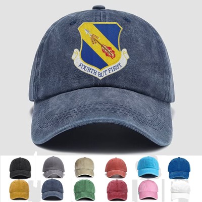 Custom Personalization Embroidered Hat 4th Fighter Wing, Veteran Cap,Trucker Hat