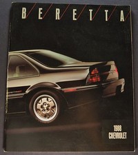1988 Chevrolet Beretta 30pg Catalog Brochure Gt Z51 Cl Excellent Original 88