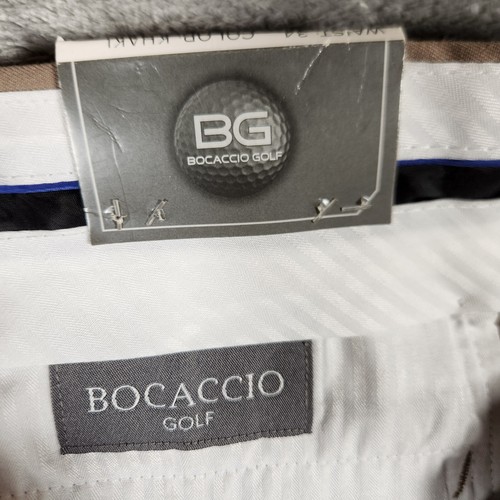 Pantalones Cortos Bocaccio Golf Caqui Para Hombre 34X9 Beige Cómodo Extensor Cintura - Imagen 12 de 17