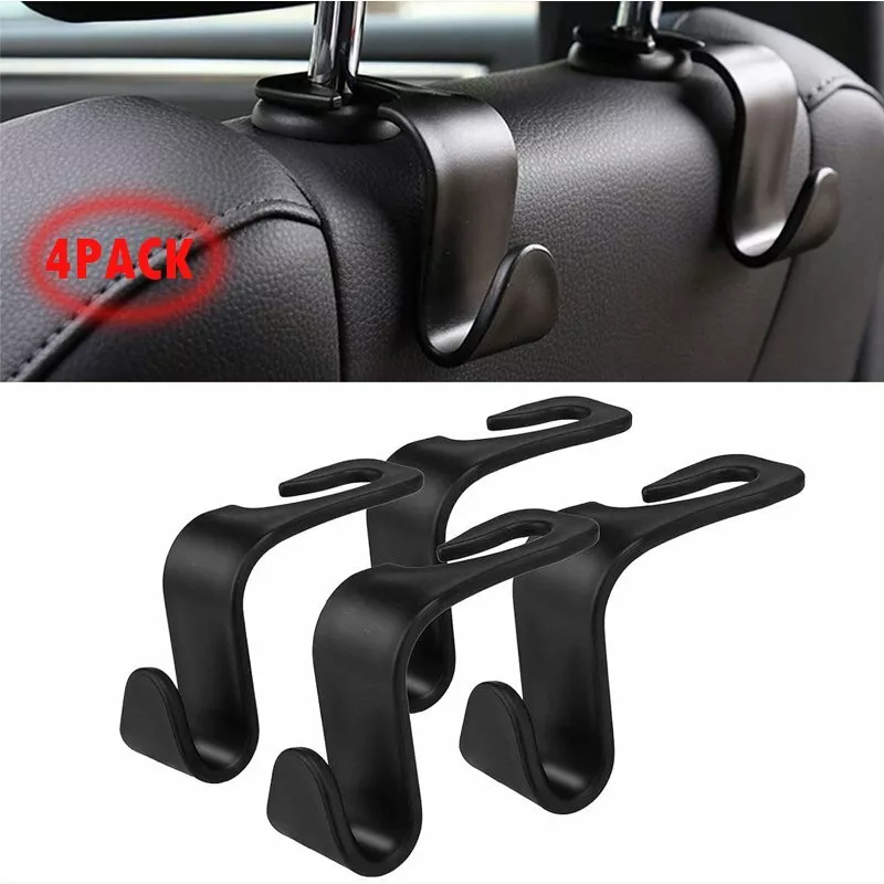  4 Pack Vehicle Back Seat Headrest Hook Hanger for Purse Grocery Bag  Handbag : Automotive