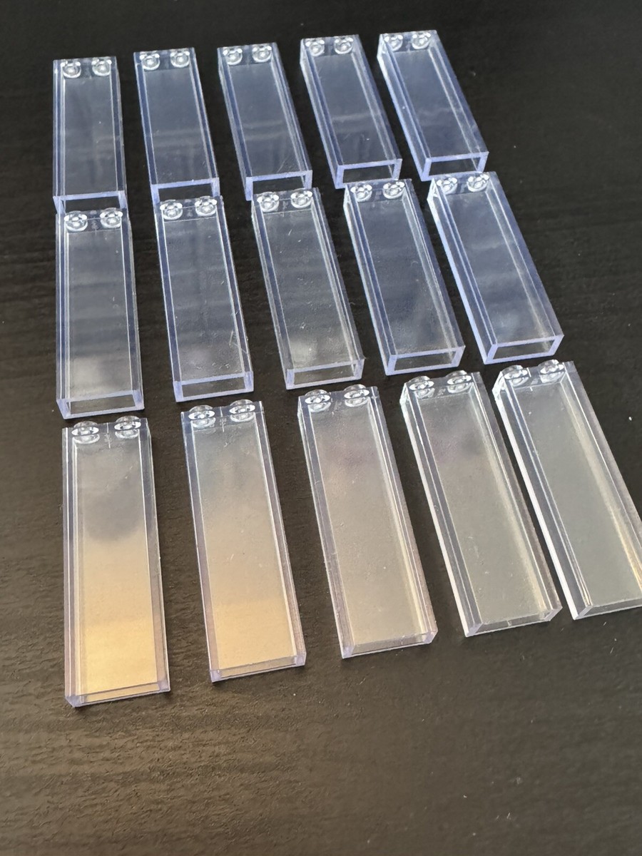15 BRAND NEW LEGO PIECES 1x2x5 CLEAR TRANSPARENT TUBE WALL COLUMN