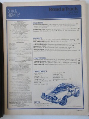 Road & Track April 1979 Corvette RX-7 280ZX Porsche 924 | eBay