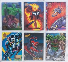🕸 Marvel Fleer Skybox Spiderman Hulk Venom Mint 6 Card Lot🕸