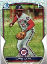 2023 Bowman Chrome #BCP-169 Edwin Solano Chrome Prospects Mojo Refractor