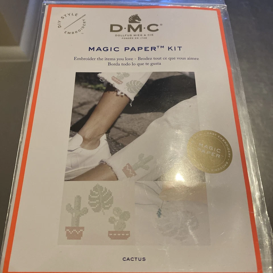 DMC Magic Paper -  CACTUS Collection Embroidery Magic Paper Kit New - Image 2 of 4