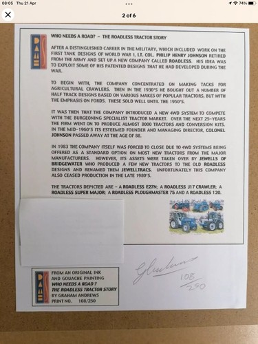 2 stampe fotografiche affare formato A4 trattori Massey / Ferguson 135 e T20 incorniciati - Foto 2 di 3