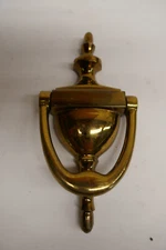 Vintage Heavy Solid Brass Federal Style Door Knocker  5"H No mounting Hardware