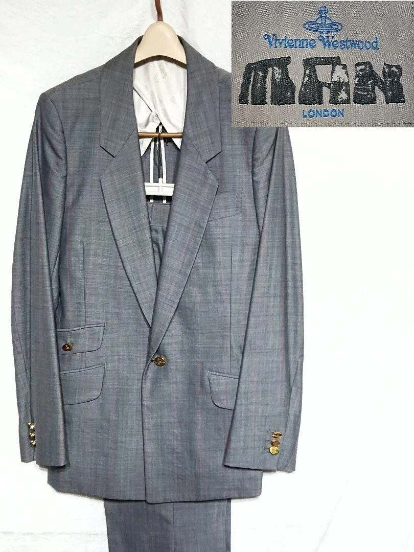 Vivienne Westwood MAN Jet Pants Suit Setup Gray Size 44