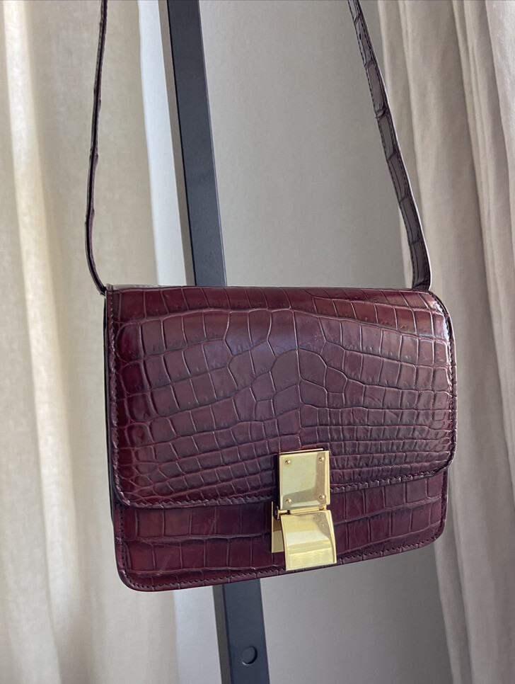 Authentic CELINE Classic BOX Small CROCODILE Skin… - image 1