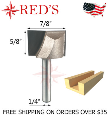 Tideway Carbide Pro LC01061404 7/8'' Dia Bottom Cleaning 1/4'' shank router bit