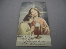 Andachtsbildchen Gebetsbildchen Andenken an die erste heilige Kommunion