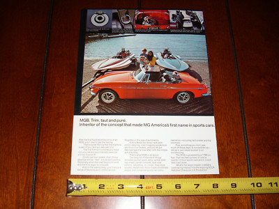 1973 MGB - ORIGINAL VINTAGE COLOR AD - SPEEDBOATS