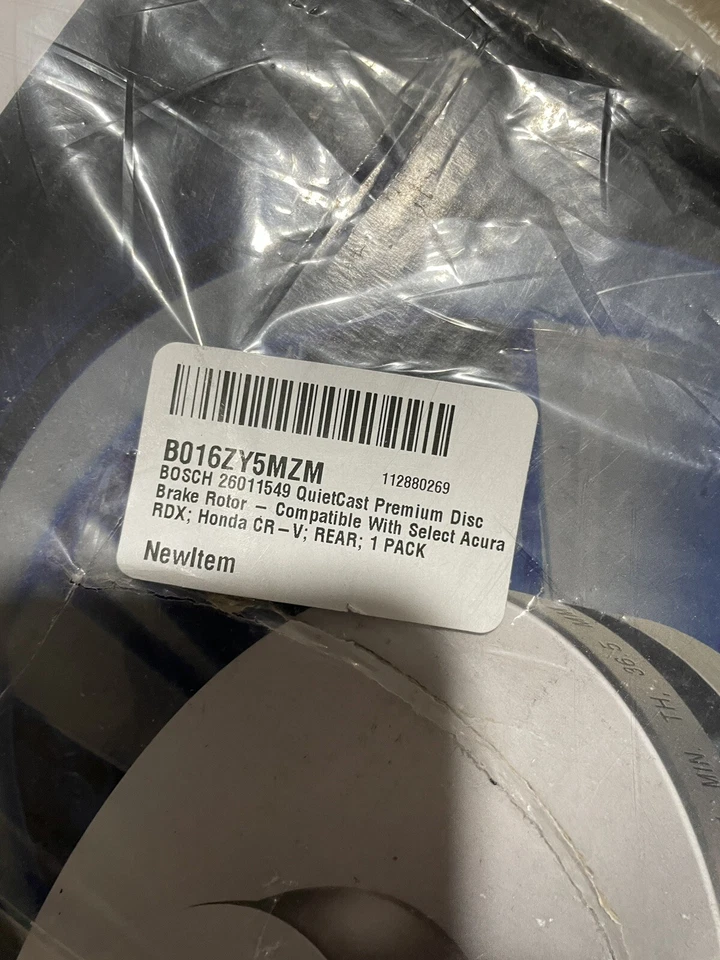 Rotor de freno trasero QuietCast F3 para Honda CR-V 2012-2016 y Acura RDX Bosch 26011549 Foto 2 de 2