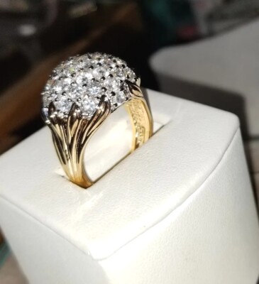 Ross Simons 18K Gelbgold Vermeil Sterling Silber Flower Boost Bloom Ring