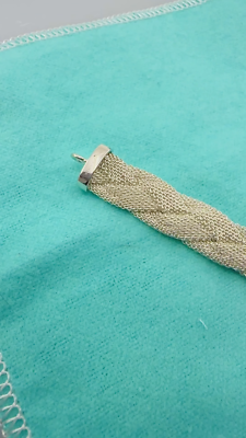 Tiffany &Co. 925 Silver Vintage Rope Mesh Braided 7