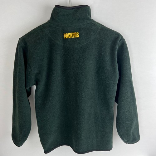 Green Bay Packers Reebok Pullover Sweatshirt Jacket 1/4 Zip NFL Youth - Picture 2 of 5