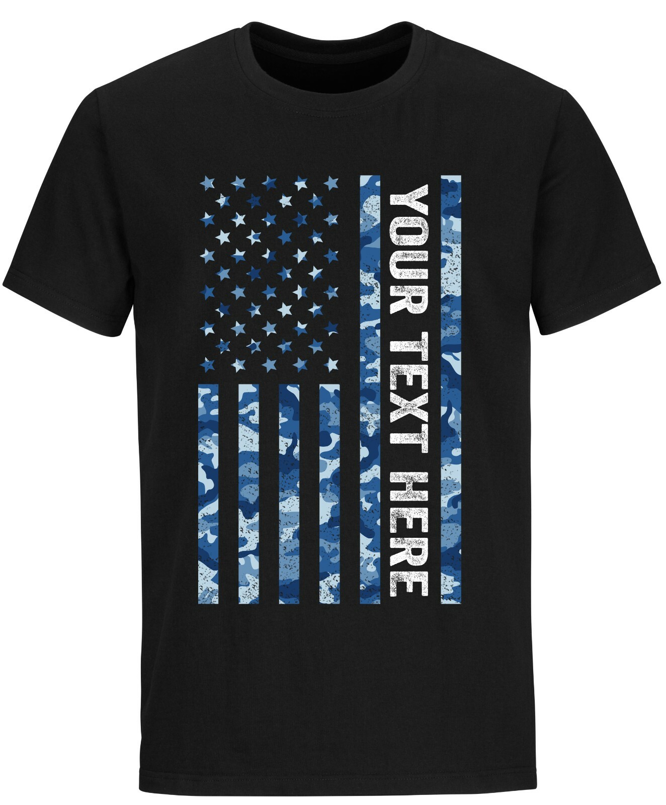 Custom Made Shirt USA Flag Marine Patriotic Personalized T-shirt Add Your  Text | eBay