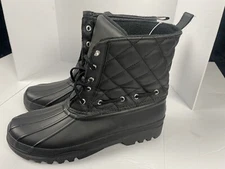 Sperry Top Sider Black Gosling Duck Boot Waterproof Rain Boots Size 10 women’s