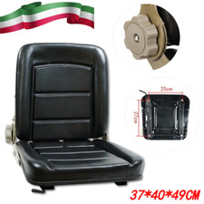 Sedile imbottito con guide per trattore trattorino tagliaerba muletto 40x37x49cm