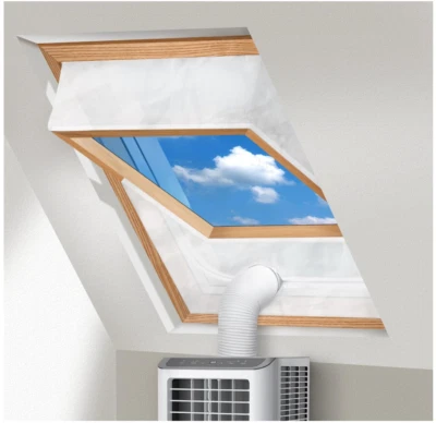 Fensterabdichtung für Mobile Klimaanlage, für Dachfenster (190cm x 2 Stück)
