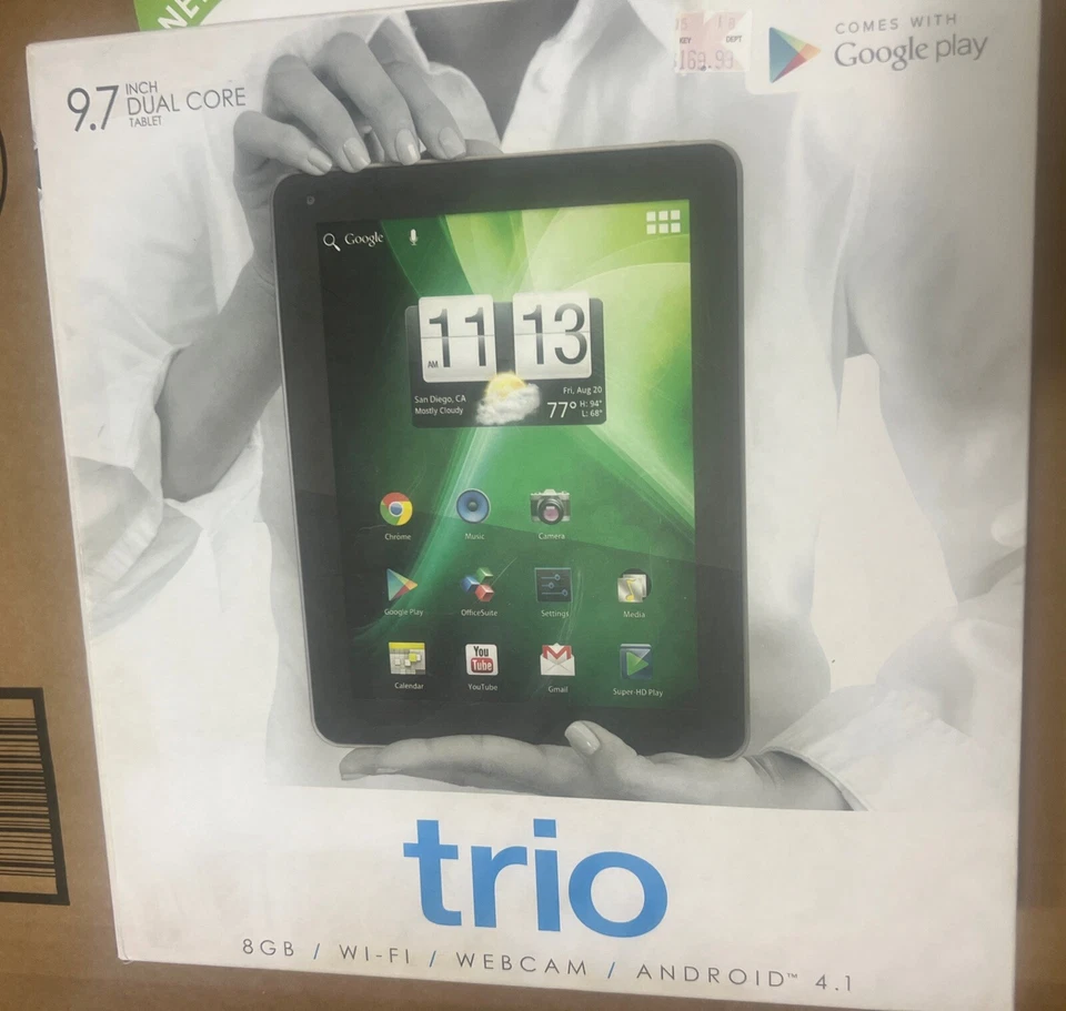 New Trio G2-9 9.7 inch Dural Core Tablet 8GB/ WiFi / Webcam /Android 4.1 - Image 4 of 4