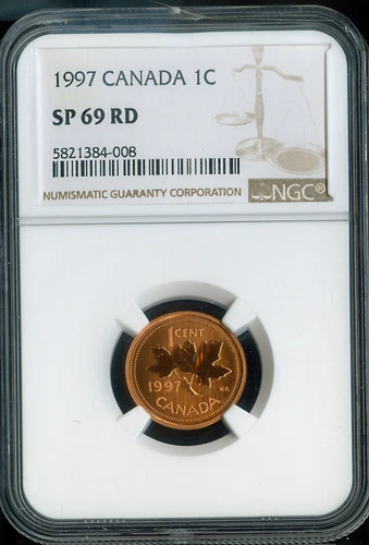 1997 Canada Small Cent 1C NGC SP69 RD - Quality