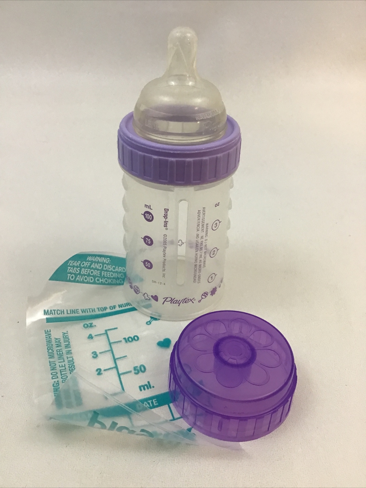 Baby Bottles With Bags Playtex Baby Bottle Purple Design Drop Ins