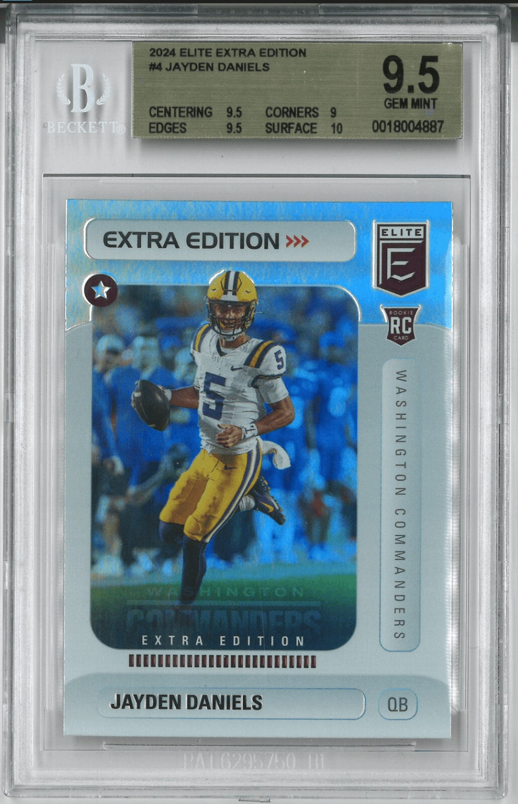 2024 Panini Donruss Elite - Extra Edition Jayden Daniels #4 (RC)  BGS 9.5 GEM MI